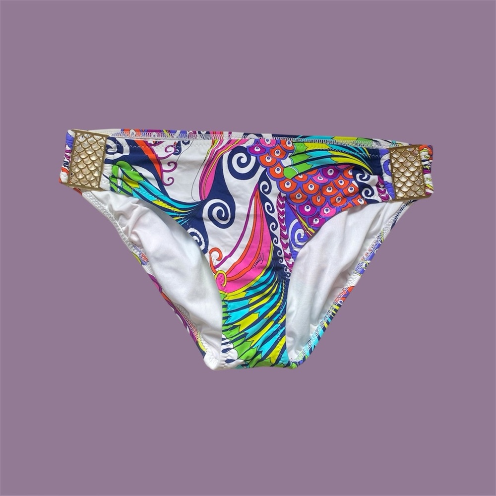 Trina Turk Vibrant Tropical Bikini Bottoms Women's‎ Size 8 S-74356B0